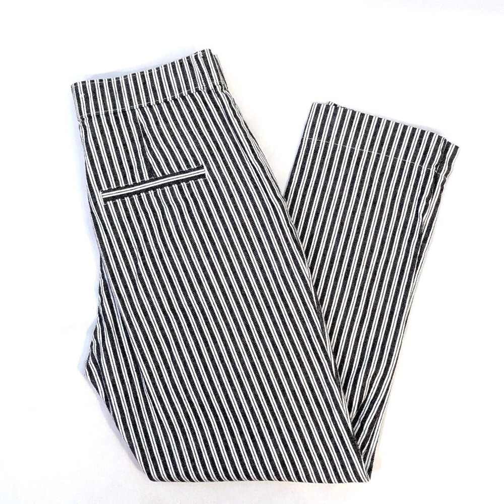 Hollister | Cotton Ultra High Rise Striped Gray & White Pants | Size Small - Picture 2 of 14